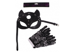 Набор карнавальный «Давай поиграем?», маска и перчатки, цвет черный Набор карнавальный «Давай поиграем?», маска и перчатки, цвет черный