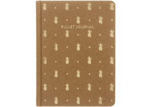 Блокнот Bullet Journal, 145×195 мм, 80 л., точки, «Ананасы»