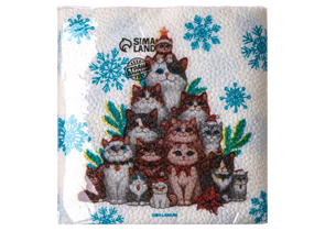 Салфетки сервировочные Sima-Land, 24×24 см, 20 шт., «С Новым Годом: коты» Салфетки сервировочные Sima-Land, 24×24 см, 20 шт., «С Новым Годом: коты»