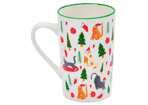 Кружка керамическая Sima-Land, 385 мл, «Новогодние коты» Кружка керамическая Sima-Land, 385 мл, «Новогодние коты»