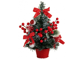 Елка декоративная настольная «Праздничная. Бантик в горох», 15×29 см Елка декоративная настольная «Праздничная. Бантик в горох», 15×29 см