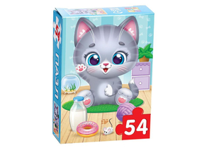 Пазлы детские Sima-Land, 17,5×13 см, 54 элемента, «Радостный котик» Пазлы детские Sima-Land, 17,5×13 см, 54 элемента, «Радостный котик»