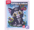 Набор для творчества «Картина из пайеток» Lori, «Мечтающий котенок», 4+ Набор для творчества «Картина из пайеток» Lori, «Мечтающий котенок», 4+