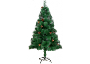 Кедр искусственный, высота 150 см, зеленый с шишками Кедр искусственный, высота 150 см, зеленый с шишками