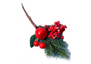 Декор новогодний, 17 см, «Зимние грезы. Яблоко, красная калина» Декор новогодний, 17 см, «Зимние грезы. Яблоко, красная калина»