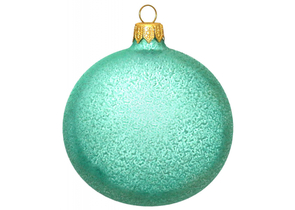 Шар елочный (пластик), диаметр 8 см, глиттер, бирюзовый Шар елочный (пластик), диаметр 8 см, глиттер, бирюзовый