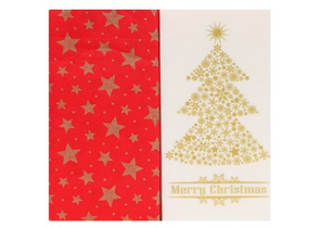 Салфетки сервировочные Bouquet Original, 33×33 см, 20 шт., «Золотая ель + Красный» Салфетки сервировочные Bouquet Original, 33×33 см, 20 шт., «Золотая ель + Красный»