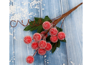 Декор новогодний, 13 см, «Зимние грезы. Красные ягодки» Декор новогодний, 13 см, «Зимние грезы. Красные ягодки»