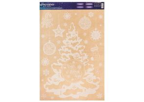 Наклейка на стекло Sima-Land, 33×50 см, «Зимняя ёлочка» (многоразовая) Наклейка на стекло Sima-Land, 33×50 см, «Зимняя ёлочка» (многоразовая)