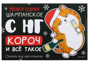 Наклейка на бутылку «Шампанское новогоднее», 8×12 см Наклейка на бутылку «Шампанское новогоднее», 8×12 см