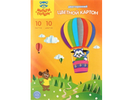 Картон цветной двусторонний А4 «Приключения Енота»