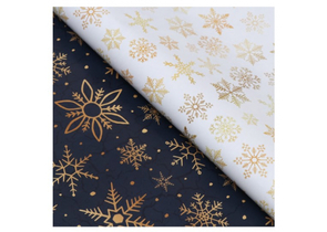 Бумага упаковочная глянцевая Sima-Land, 70×100 см, двусторонняя, «Снежинки»