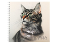 Скетчбук на гребне «Зеленоглазый котик» Скетчбук на гребне «Зеленоглазый котик»