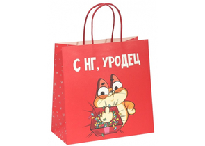 Пакет подарочный бумажный «Уродец», 22×22×11 см Пакет подарочный бумажный «Уродец», 22×22×11 см