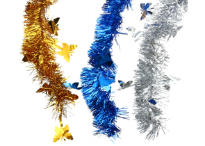 Мишура для елки «Бабочки», диаметр 6 мм, 2 м, ассорти Мишура для елки «Бабочки», диаметр 6 мм, 2 м, ассорти