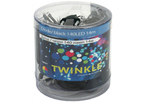 Гирлянда электрическая, 14 м, 140 лампочек, разноцветные лампочки, темный .провод Гирлянда электрическая, 14 м, 140 лампочек, разноцветные лампочки, темный .провод