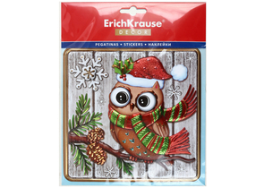 Наклейка новогодняя ErichKrause Decor, 18×23 см, «Совенок» Наклейка новогодняя ErichKrause Decor, 18×23 см, «Совенок»