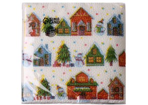 Салфетки сервировочные Sima-Land, 24×24 см, 20 шт., «С Новым Годом. Домики» Салфетки сервировочные Sima-Land, 24×24 см, 20 шт., «С Новым Годом. Домики»